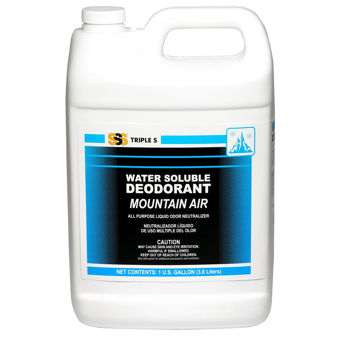 Big-D Water-Soluble Deodorant, Mountain Air, 1 Gal Bottle, 4/Carton
