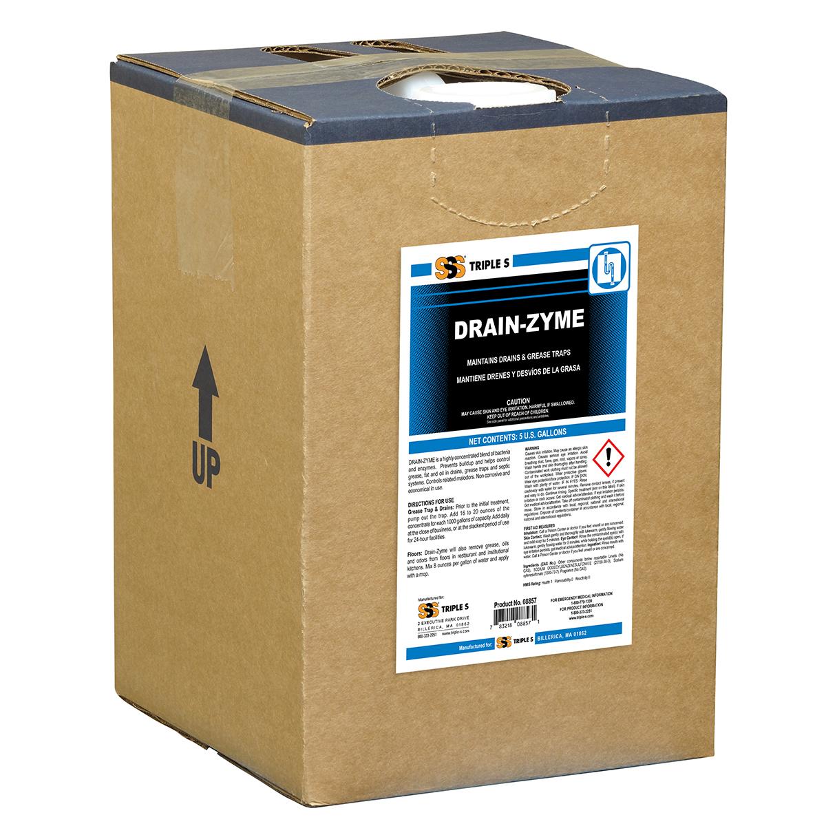 SSS Drain-Zyme, Enzyme Drain Maintainer, Lemon , 1/5 Gal. | Triple S