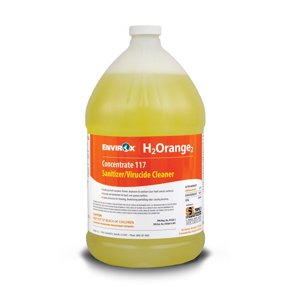 SSS/EnvirOx H2Orange2 Concentrate 117, Closed System, 4/1 Gal. | Triple S