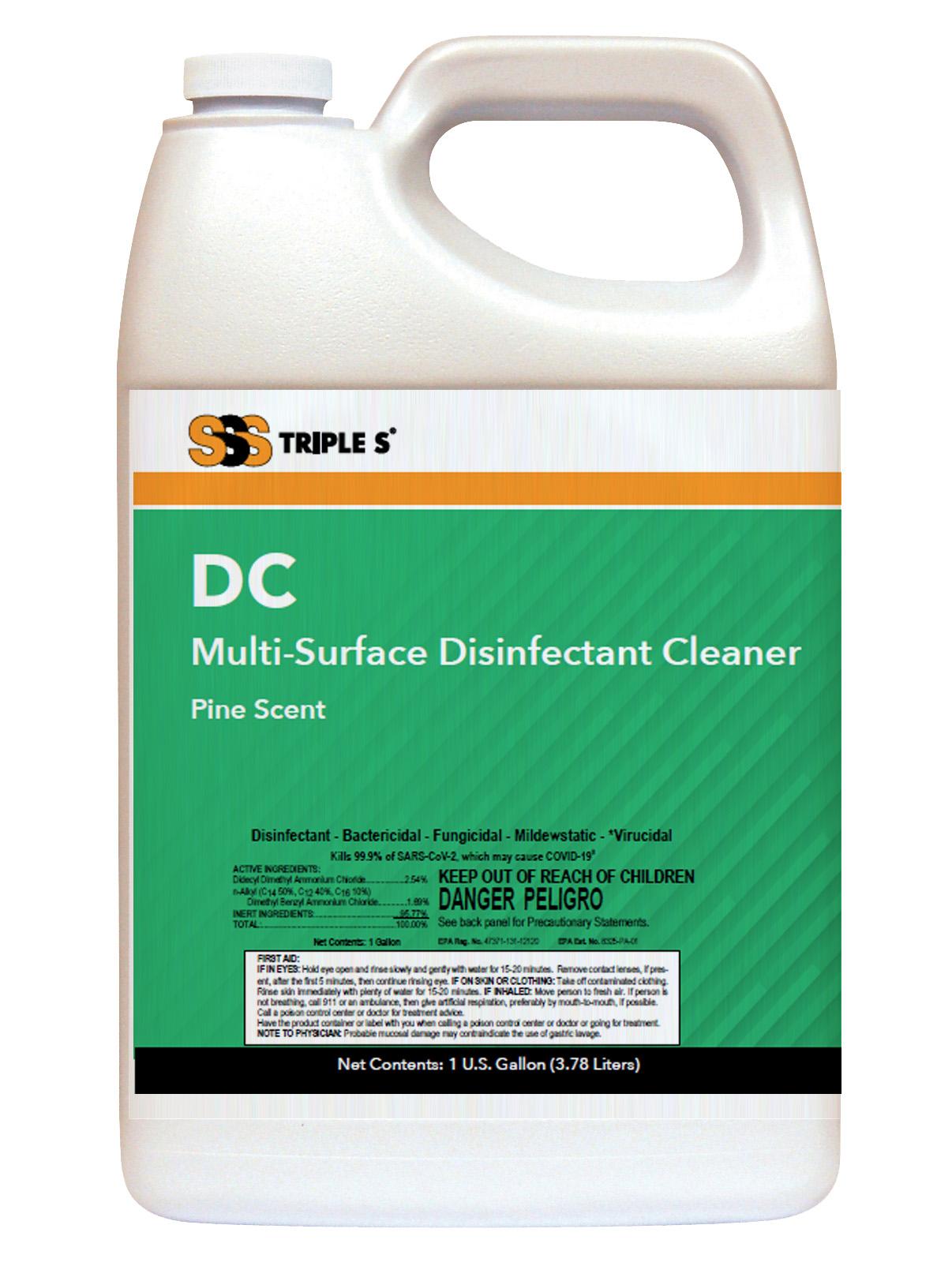SSS DC Pine Disinfectant Cleaner, 1 gal., 4/cs | Triple S