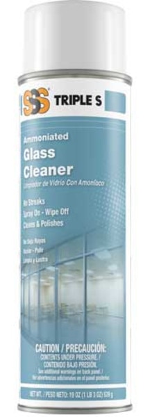 SSS Glass Cleaner, 19 oz., 12/cs