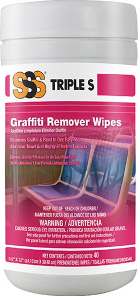 SSS Graffiti Remover Wipes, 9.5x12"