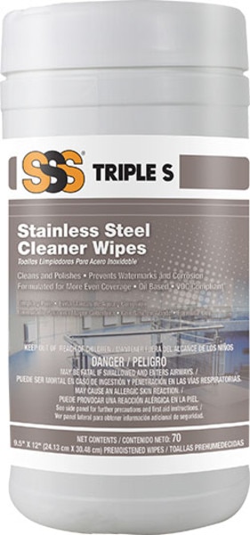 SSS Stainless Steel Wipes,9.75x10.5