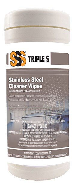 SSS Stainless Steel Wipes, 9.5