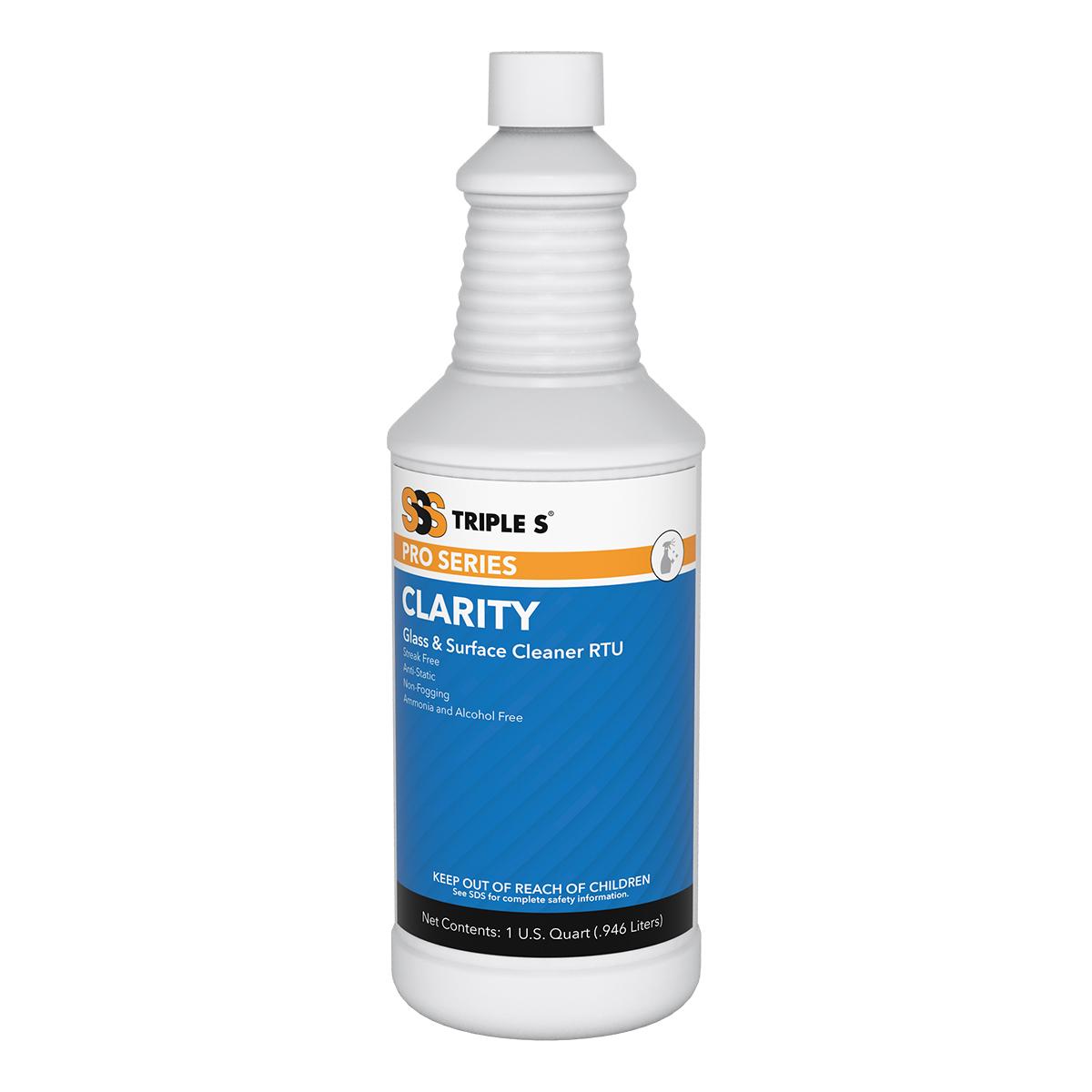 SSS Clarity Glass & Surface Cleaner RTU, 12/32 Oz.