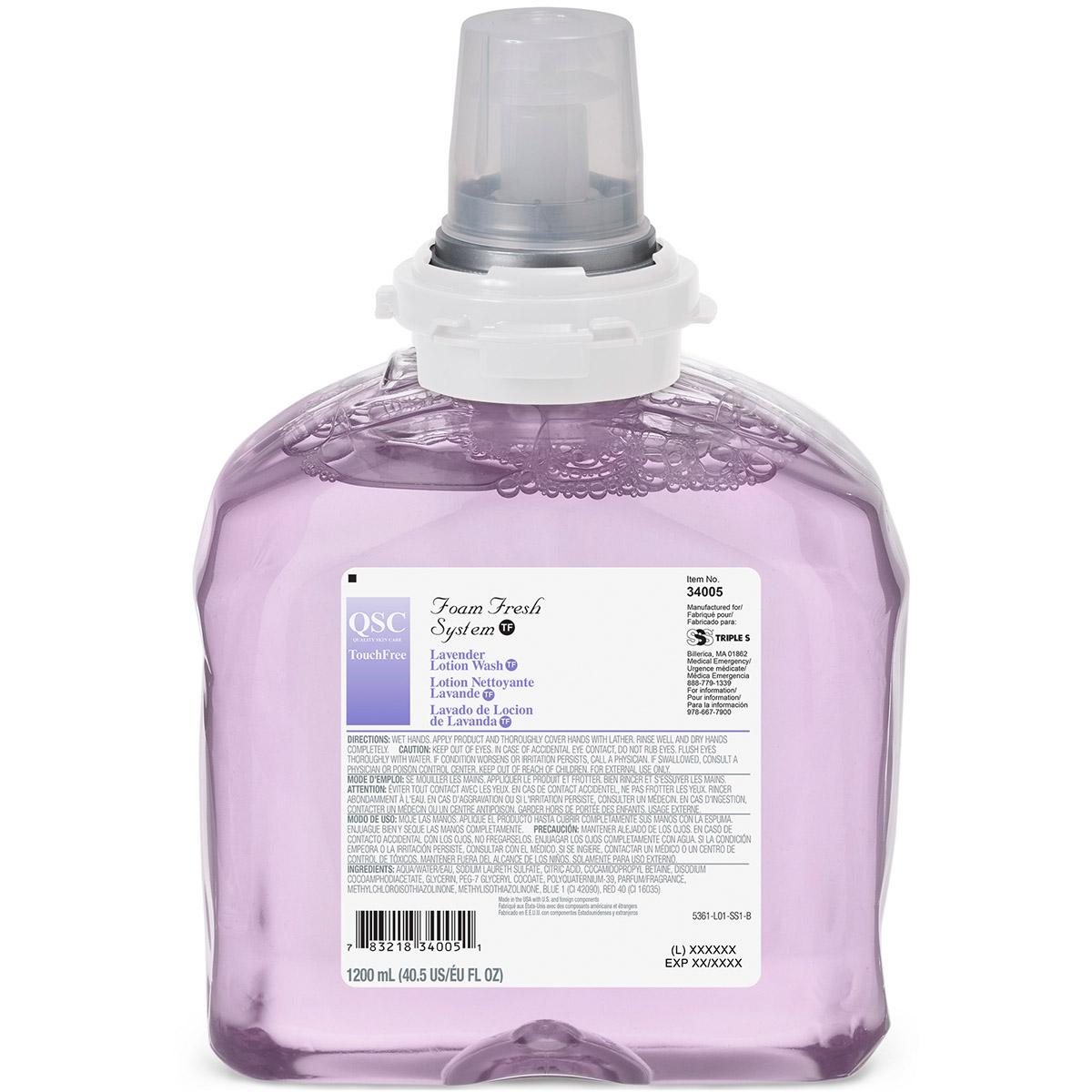 SSS Foam Fresh TF Lavender Lotion Wash, 1200 mL, 2/cs | Triple S