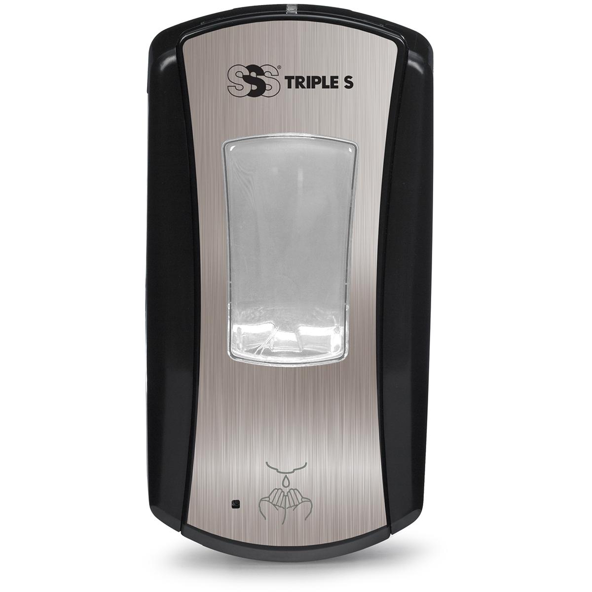 SSS Elevate TF Dispenser, Brushed Chrome/Black, 4/1200 mL, 4/Cs