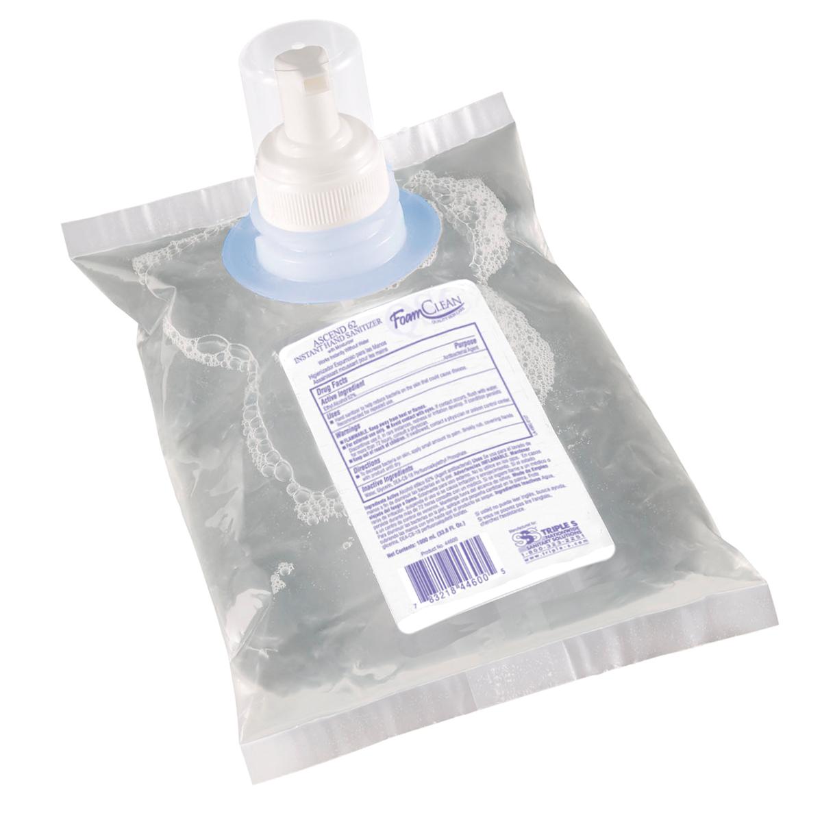 SSS FoamClean Ascend 62 Instant Hand Sanitizer, 6/1000 mL | Triple S