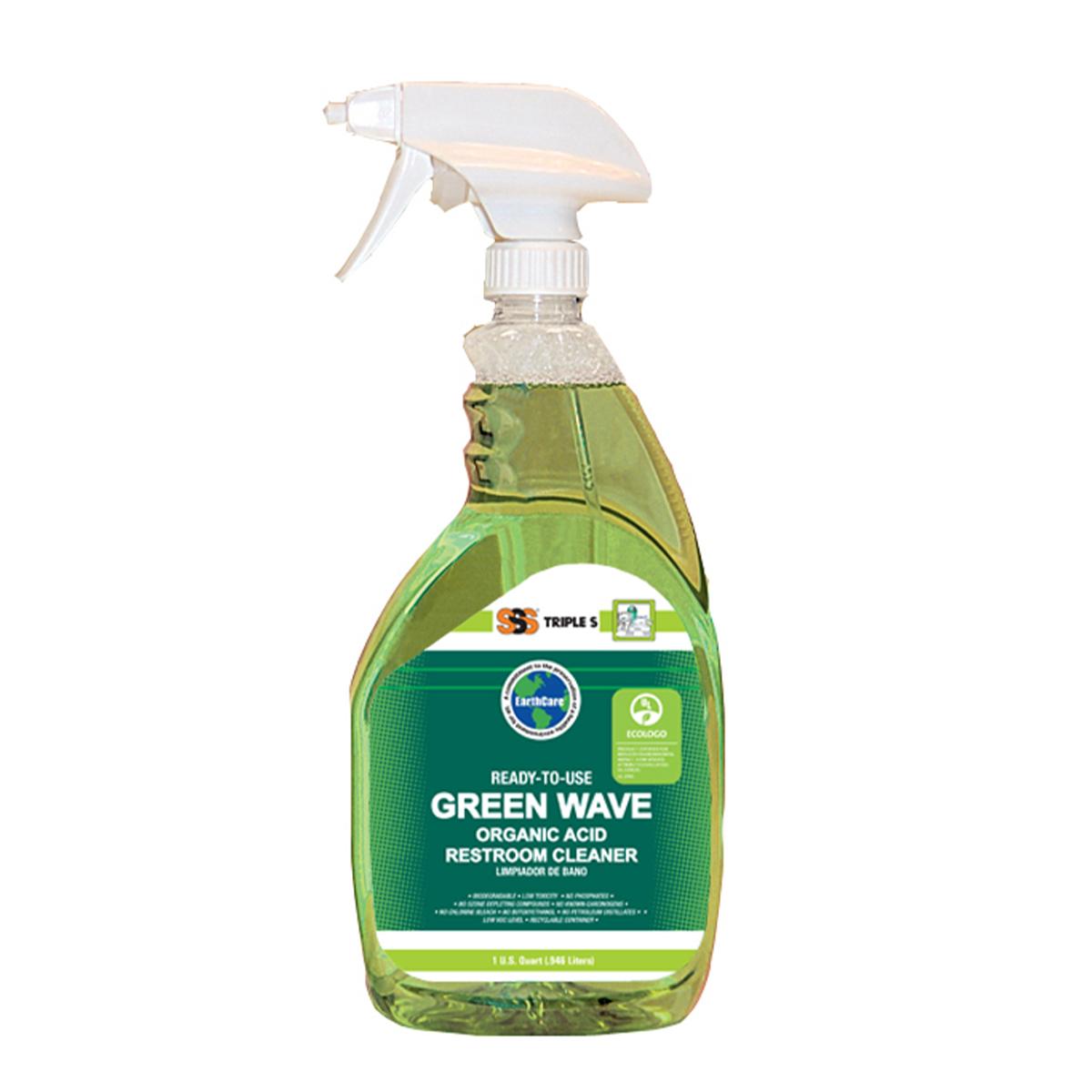 SSS EarthCare RTU Green Wave Organic Acid Restroom Cleaner, 32 oz
