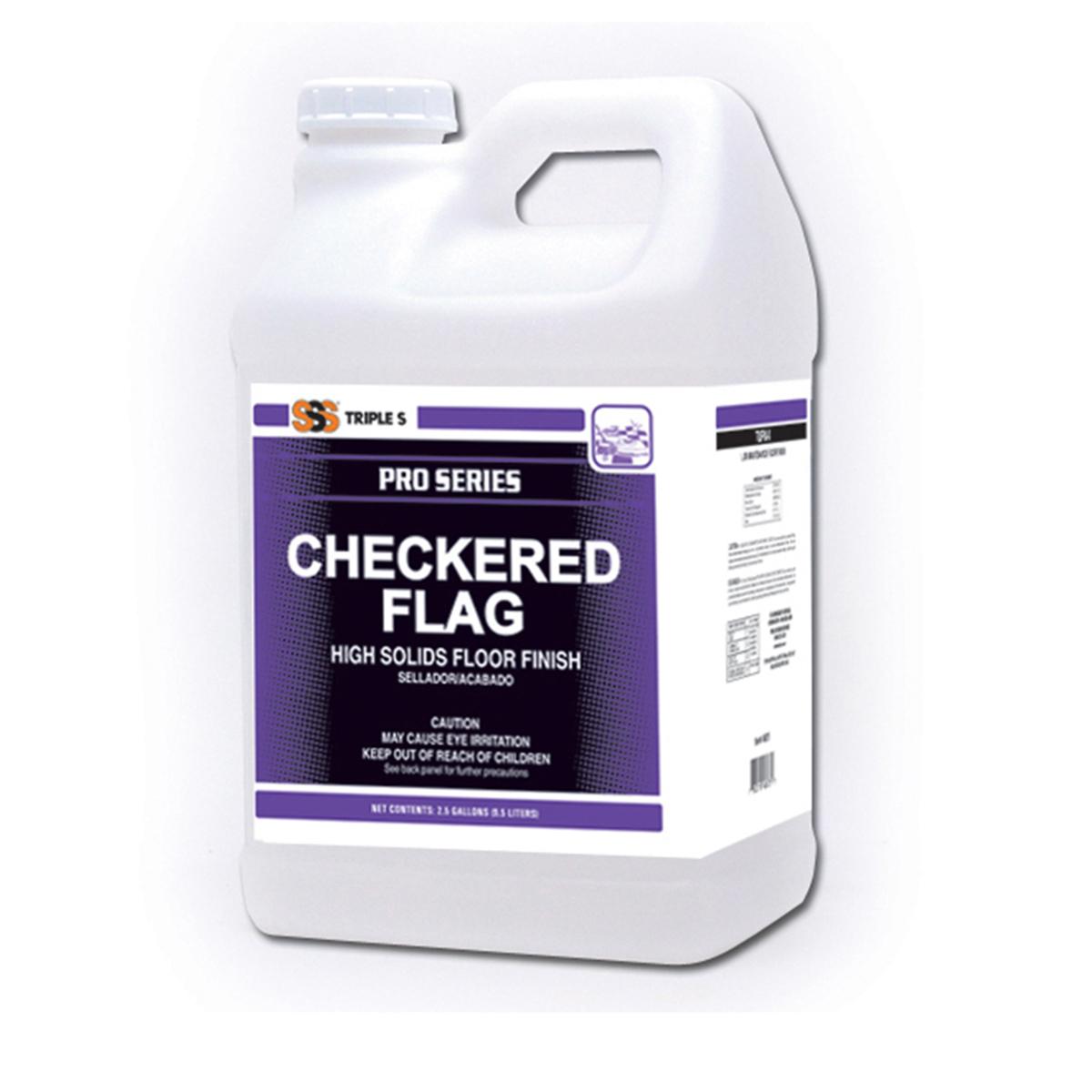 SSS Checkered Flag High Solids Floor Finish, 2/2.5 Gal. | Triple S