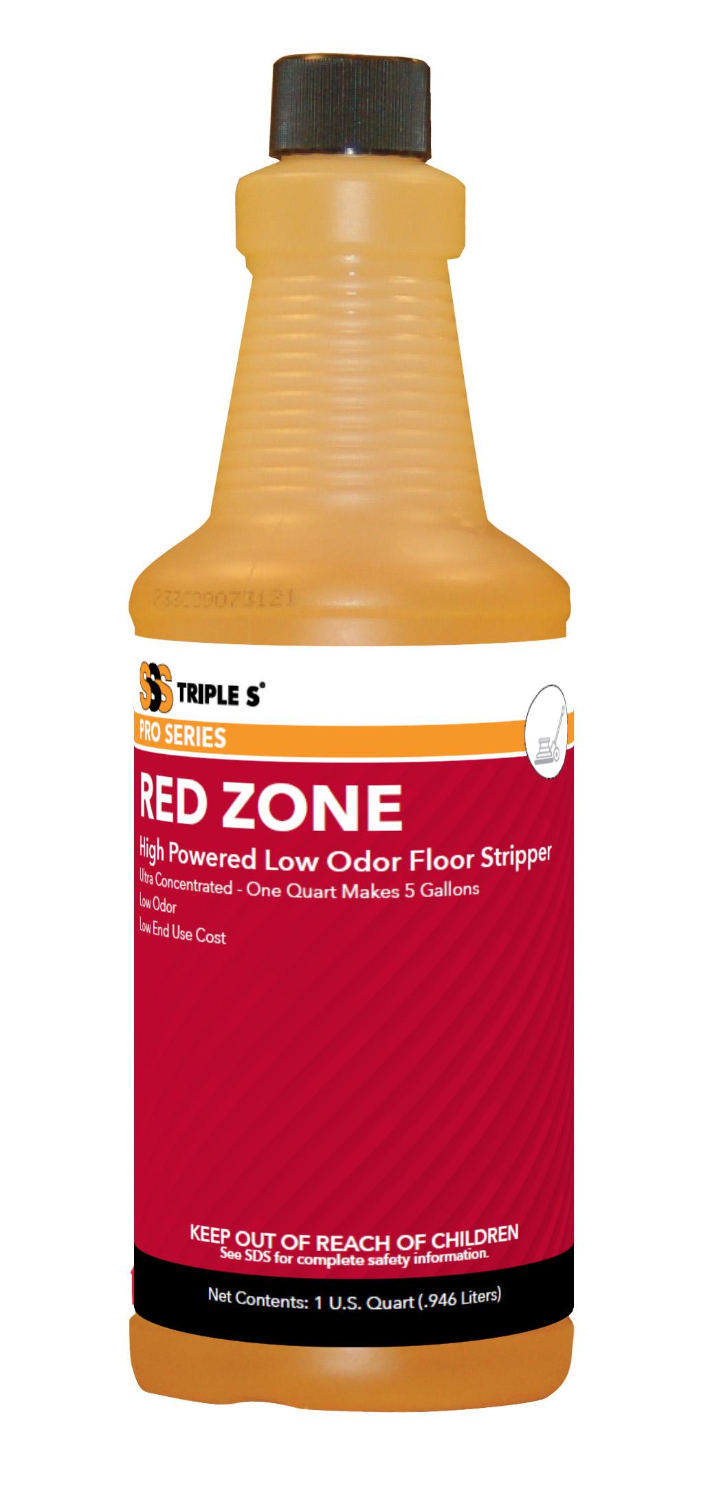 SSS Red Zone High Powered Low Odor Floor Stripper, 12/1 Qt