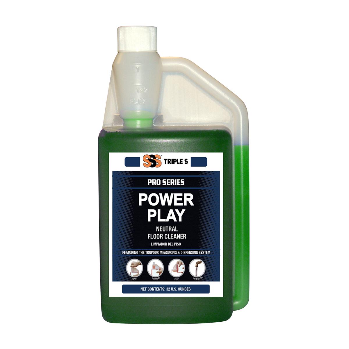 SSS Power Play Neutral Floor Cleaner Dosing Bottle, 6/32 Oz