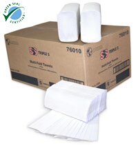 SSS Sterling Multi-Fold Towels, White, 16/250, 4000 sheets, 9-1/4