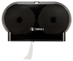SSS Sterling Select 2.0 Side-by-Side Bath Tissue Dispenser, Black